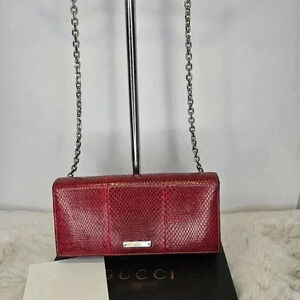 Gucci Python Leather Wallet  On Chain